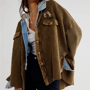 Free People FP One Scout Jacket Army Green XS Petite